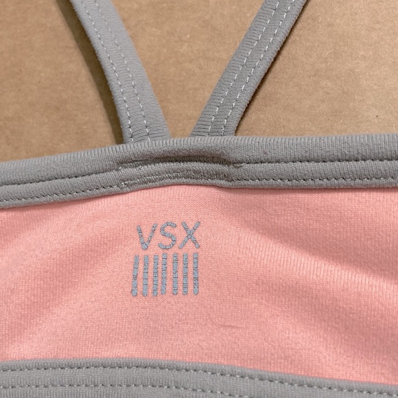 VSX VICTORIAS SECRET Sports Bra Peach Creamsicle Orange Gray S/P - Picture 7 of 16